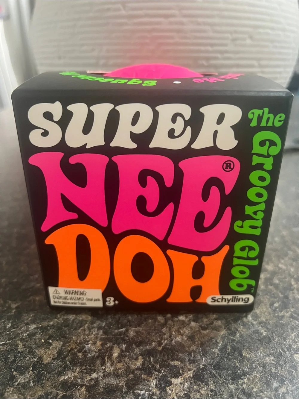 Super Nee Doh The Groovy Glob Kids Toy - Pink & Orange